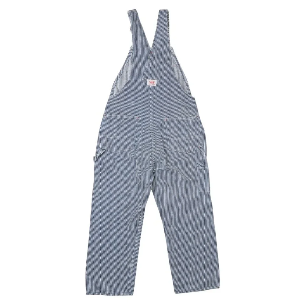 Vintage 90s Round House Denim Engineer Striped Overalls - Picture 4 of 13